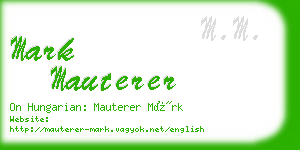 mark mauterer business card